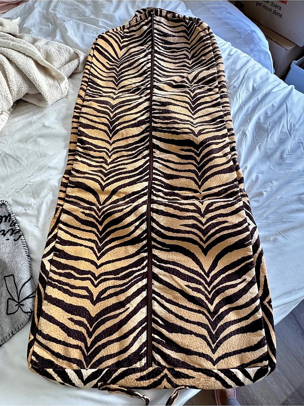NEW B’s Purses Custom Zebra Garment Bag – 52” Travel/Dress Bag